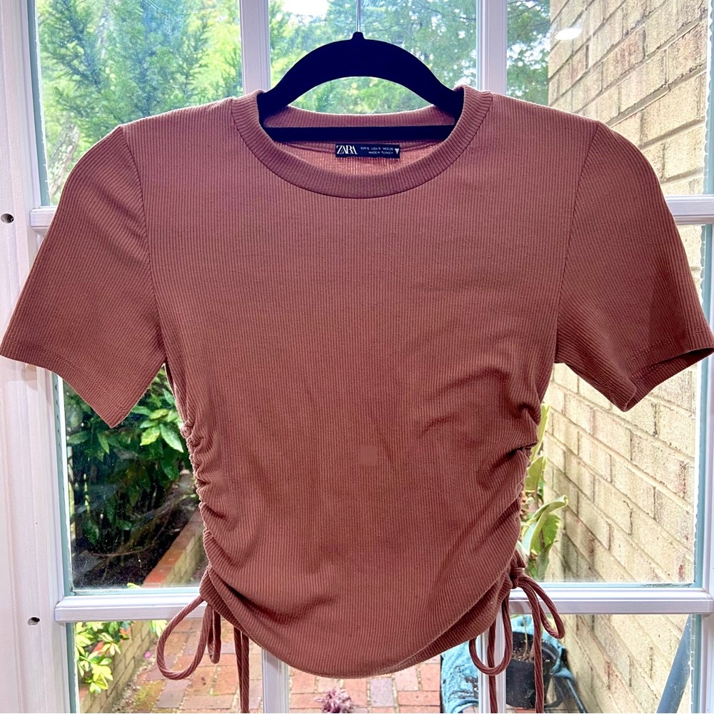 Zara Cinched Side Crop Top